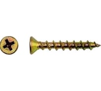 Шуруп для дерева Саморезик 2.5х25 универсальный потай, желтый цинк, Pz-1 1000шт SYZ-2.5х25-1000