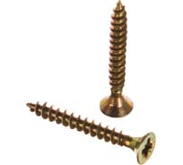 Шуруп для дерева Саморезик 3.5х30 универсальный потай, желтый цинк, Pz-2 1000шт SYZ-3.5х30-1 000