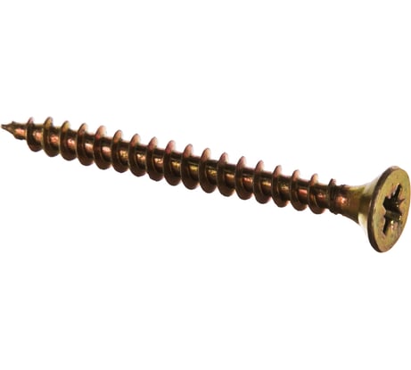 Шуруп для дерева Саморезик 5х50 универсальный потай, желтый цинк, Pz-2 300шт SYZ-5х50-300