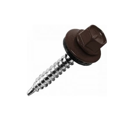 Кровельный саморез Саморезик 4,8х19 RAL8017 коричневый шоколад 250шт SKRAL8017-4,8х19-250
