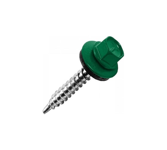 Кровельный саморез Саморезик 5,5х19 RAL6005 зелёный мох 250шт SKRAL6005-5,5х19-250 1