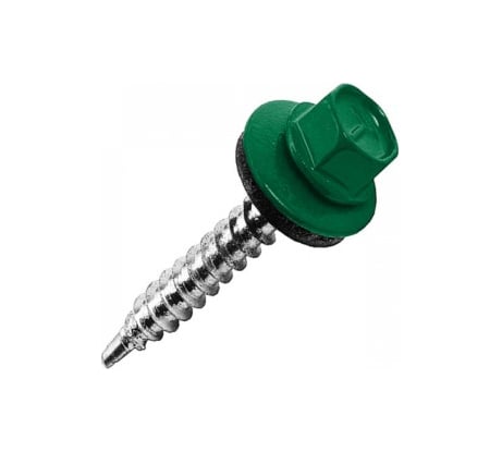 Кровельный саморез Bohrer 5,5х25 RAL6005 зелёный мох 250шт SKRAL6005-5,5х25 -250