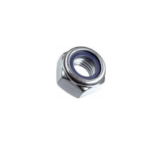 Гайка М10 со стопорным кольцом Саморезик оцинк. DIN 985 60шт DIN985-М10-60