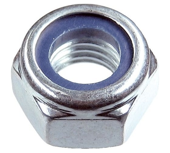 Гайка М8 со стопорным кольцом Саморезик оцинк. DIN 985 130 шт DIN985-М8-130