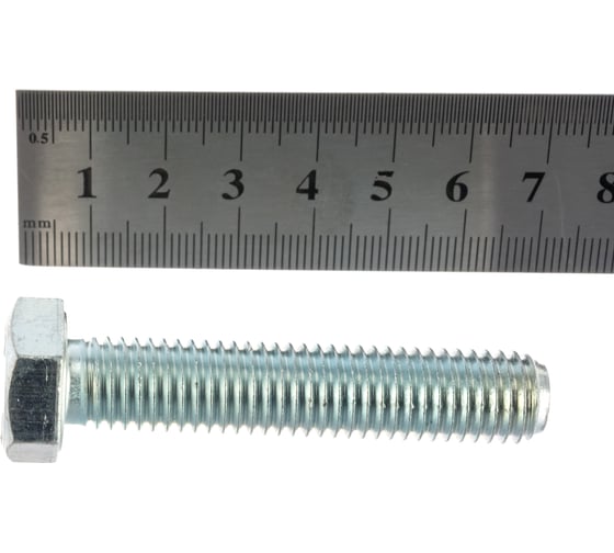 Болт с шестигранной головкой Саморезик М12х60 оцинк. DIN 933 30 шт DIN933/5.8-12х60-30