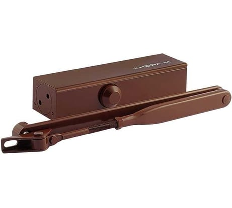 Дверной доводчик НОРА-М 820 (от 40 до 120 кг) быстроразъемный рычаг - Коричневый 19273