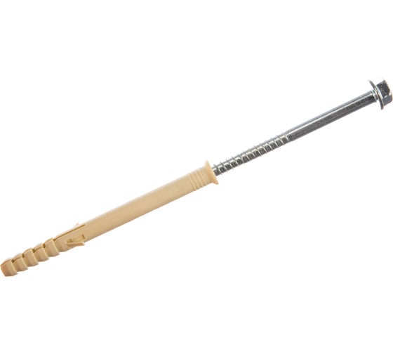Фасадный дюбель с шурупом ЕВРОПАРТНЕР KAT 10х115 HEX SW13 T40 ZN, 50 шт. 75833 1