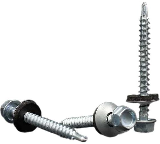 Кровельные саморезы BOWT белый цинк, 4.8x51 мм, 10 шт. R02731 1