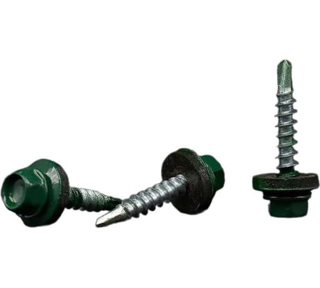 Кровельные саморезы BOWT ral 6005, 4.8x28 мм, 100 шт. R02747