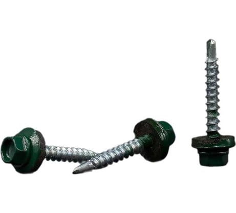 Кровельные саморезы BOWT ral 6005, 4.8x35 мм, 100 шт. R02757