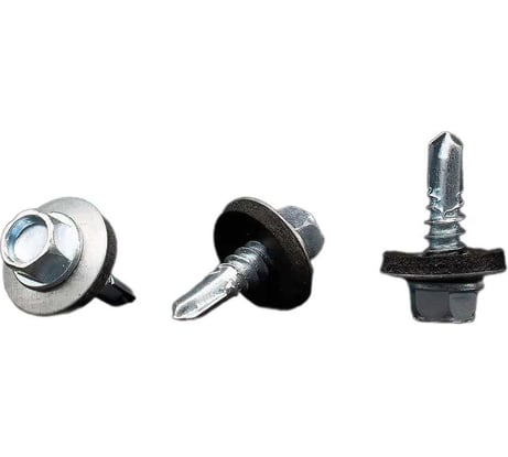 Кровельные саморезы BOWT белый цинк, 5.5x19 мм, 50 шт. R02702