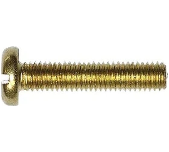 Винт ЦКИ DIN85 М4x6 мм, латунь, 50 шт. 7086 1