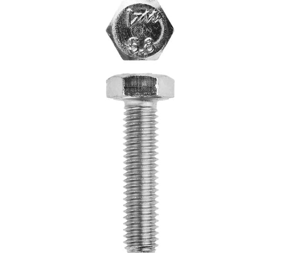 Болт Зубр ГОСТ 7798-70, M20 x 160 мм, 5 кг, кл. пр. 5.8, оцинкованный 03080-20-160 1