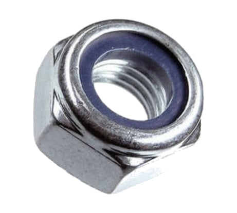 Гайка с нейлоновым кольцом Зубр DIN 985, M20, 5 кг, кл.пр. 6, оцинкованная 303580-20