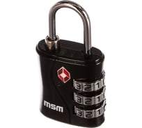 Навесной замок МСМ TSA2 black 000012516