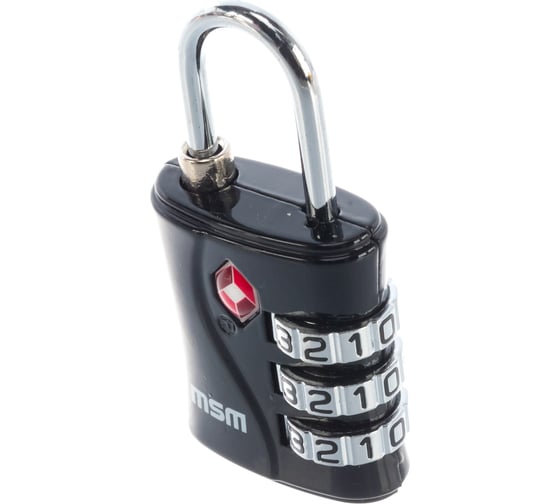 Навесной замок МСМ TSA2 black 000012516