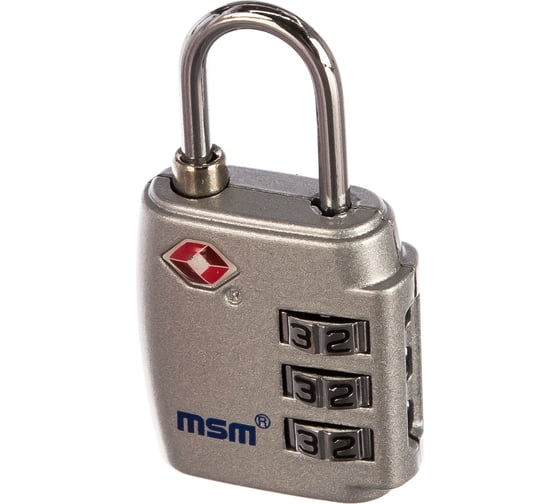 Навесной замок МСМ TSA1 silver 000012515