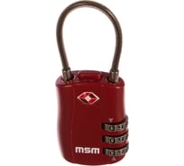 Навесной замок МСМ TSA3 red 000012517