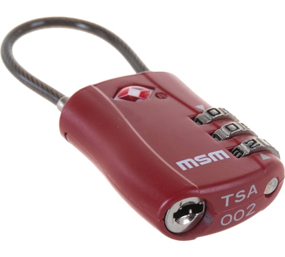 Навесной замок МСМ TSA3 red 000012517