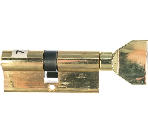 Цилиндровый механизм перфо.ключ-вертушка DAMX CW70 mm PB полированная латунь 000001150 1