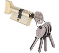 Цилиндровый механизм простой ключ-вертушка DAMX NW80 mm PB полированная латунь 00000001770 ДАМ024