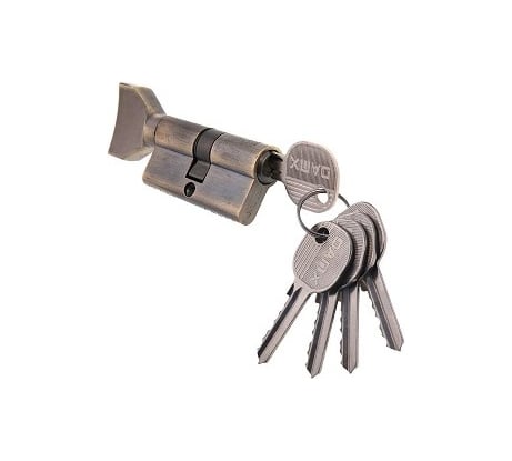 Цилиндровый механизм простой ключ-вертушка DAMX NW80 mm AB бронза 000002696