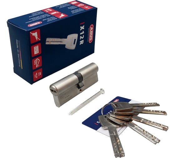 Цилиндровый механизм ABUS X12R410 ключ/ключ 35-35 (70 мм) NI (5 key) 29421 1