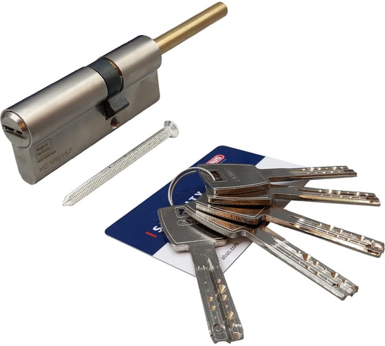 Цилиндровый механизм ABUS X12R491-27 ключ/шток 60-30 (90 мм) NI (5 key) 31013 1