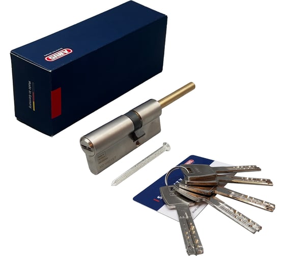 Цилиндровый механизм ABUS X12R491-27 ключ/шток 60-30 (90 мм) NI (5 key) 31013