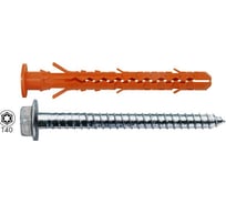 Дюбель Mungo MBRK-STB 10x60 фасадн. с борт. HEX/T40 оцинк. 100 шт. 1120706