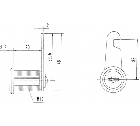 Почтовый замок Palladium ML-20 никель СТ-00000656