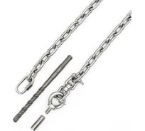 Комплект для крепления груза на цепь KREPFIELD до 130 кг в бетон с поворотом 360 градусов, нержавеющая сталь, 2 метра KF402-2