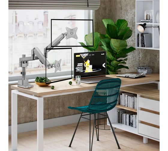 Кронштейн для 2-х мониторов VLK TRENTO-95 silver 90395