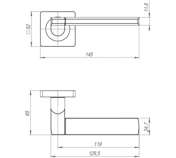 Раздельная ручка AJAX K.JK51.LIFT (LIFT JK) SN/CP-3 матовый никель/хром 47673