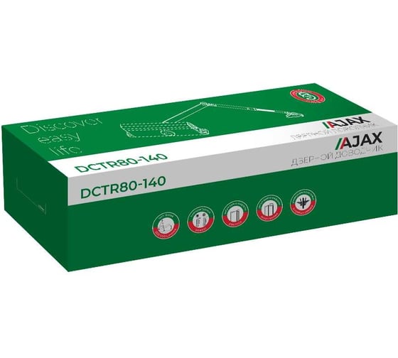 Дверной доводчик Ajax DCTR80-140 (TDR-140) 80-140 кг AL алюминий 47559