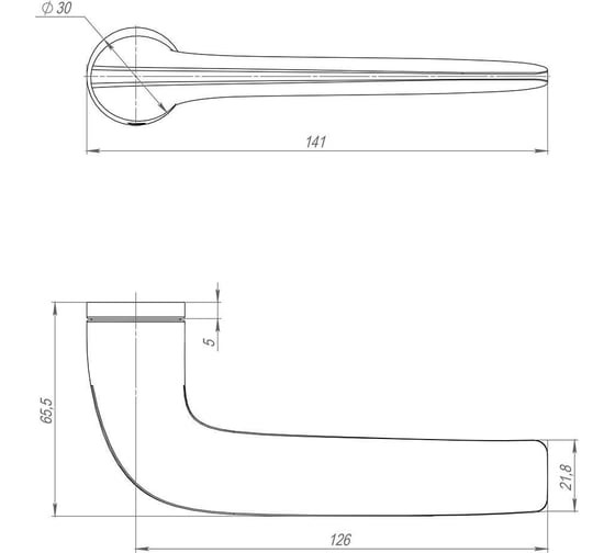 Раздельная ручка ARMADILLO R.ART30.LACONY BL-26 черный 46739