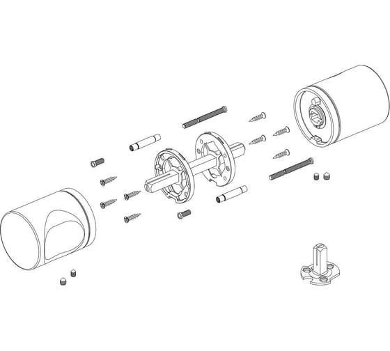 Раздельная ручка ARMADILLO R.ART52.BALANCE MWSC-33 итальянский тисненый 46741