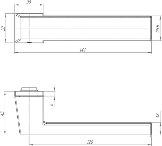 Раздельная ручка ARMADILLO K.ART30.CLARITY BL-26 черный 46749