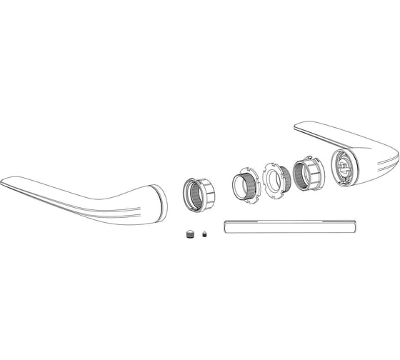 Раздельная ручка ARMADILLO K.ART30.CLARITY BL-26 черный 46749