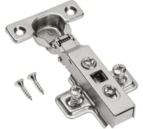 Петля GTV CIHC 09 mini накладная, самозакрывающаяся с ответной планкой H-0 и еврошурупом ZP-CIHC090ZE