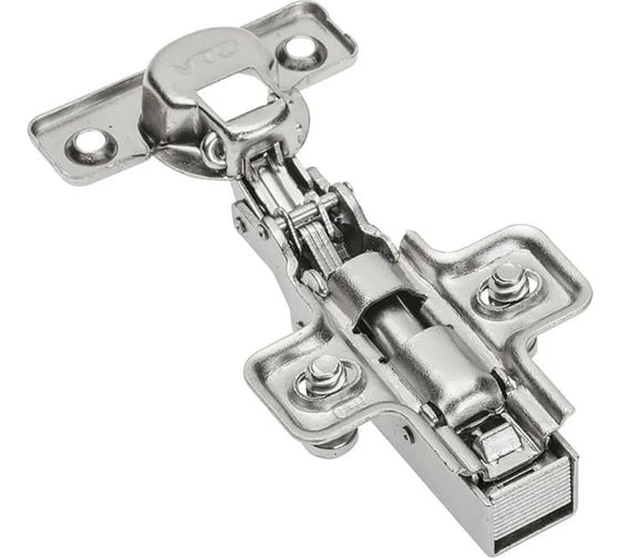 Петля GTV CIHC 09 mini накладная, самозакрывающаяся с ответной планкой H-0 и еврошурупом ZP-CIHC090ZE