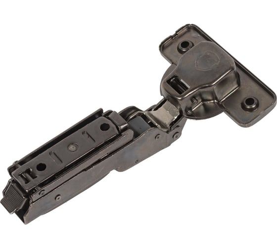 Петля GTV SOLID PRO полунакладная, самозакрывающаяся, регулировка в 3 плоскостях, с ответной планкой H-0 CLIPON, черная, без еврошурупа ZM-DCHCB08-3DBEO-20