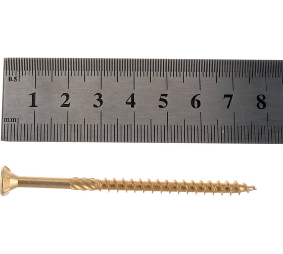 Конструкционный шуруп для дерева с фрезой ЕВРОПАРТНЕР потай, ж/п Torx 25 5.0х80, 10 шт. 15 0032 7