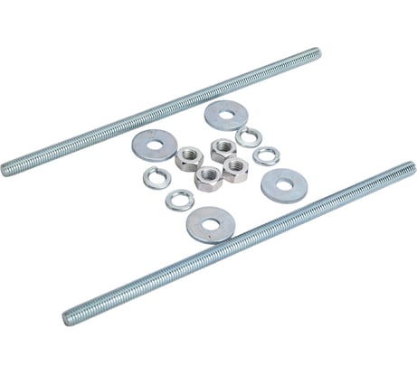 Шпилька DIN976 М8x200 ЕВРОПАРТНЕР в комплекте гайки DIN934 шайбы DIN 9021 и DIN127 2 шт. 12 0613 9