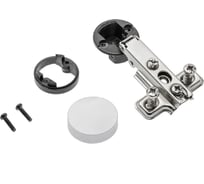 Петля GTV накладная, CIG19 для стекла алюминий круглая с ответной планкой H-0 и еврошурупом ZP-CIG-19OZE