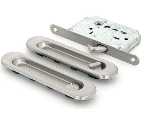 Ручка с замком для раздвижных дверей Palladium 01 BK SN 11945