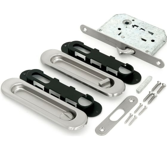Ручка с замком для раздвижных дверей Palladium 01 BK SN 11945