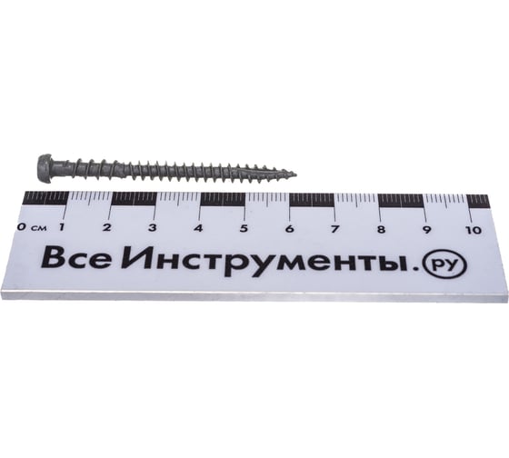 Шуруп для террасной доски Rusconnect CRR 0560, 5х60 мм, 200 шт. серый 366560