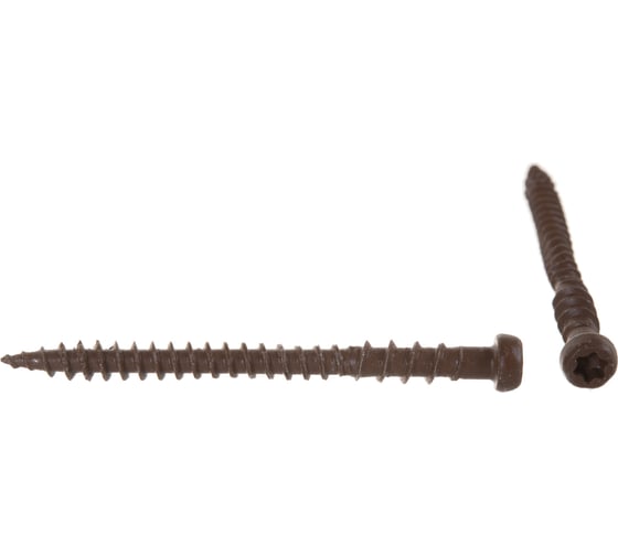 Шуруп для террасной доски Rusconnect CRB 0560, 5х60 мм, 200 шт. коричневый 363560