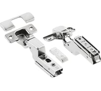 Петля GTV SOLID PRO внутренняя, самозакрывающаяся, регулировка в 3 плоскостях, с ответной планкой H-0 CLIPON, без еврошурупа ZM-DCHCB07-3DBEO